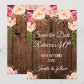 Invitation Sauvegarder la date d'anniversaire  (Devant / Derrière)