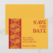 Invitation Sauvegarder la date d'annonce indienne (Devant / Derrière)
