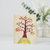 Invitation Sauvegarder la date d'automne Mariage d'arbre d'au (Debout devant)