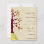 Invitation Sauvegarder la date d'automne Mariage d'arbre d'au (Dos)