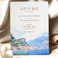 Sauvegarder la date de la côte amalfitaine Italie