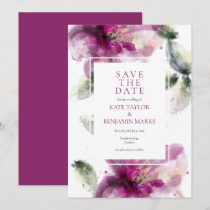 Invitation Sauvegarder la Date Élégante Aquarelle Fleur de Ly