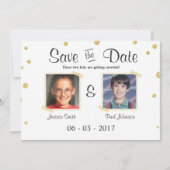 Invitation Sauvegarder la date Mariage Tableau Noir Rustique  (Devant)