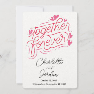 Invitation Sauvegarder la date : notre histoire d'amour conti