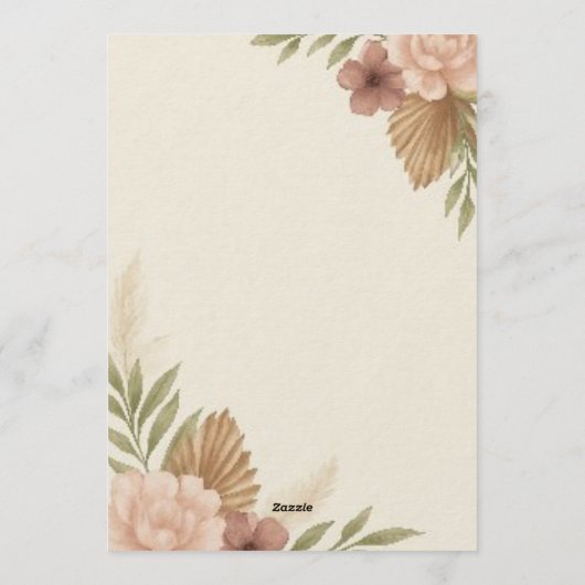 Invitation Sauvegarder la date : Olivia & Liam (Dos)