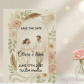 Invitation Sauvegarder la date : Olivia & Liam