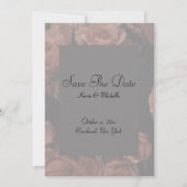 Invitation Sauvegarder la date - Rose fanée (Devant)