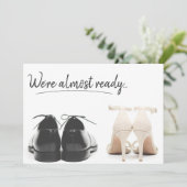 Invitation Sauvegarder la date simple et moderne (Debout devant)