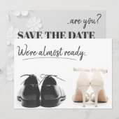Invitation Sauvegarder la date simple et moderne (Devant / Derrière)