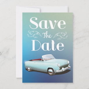 Invitation Sauvegarder la Date Voiture de Collection Vintage