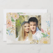 Invitation Sauvegarder la photo de date aquarelle Boho Floral (Dos)