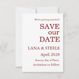Invitation Sauvegarder notre date mariage simple moderne élég
