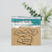 INVITATION SAUVEGARDEZ LA DATE - MARIAGE - PLAGE / OCÉAN (Debout devant)
