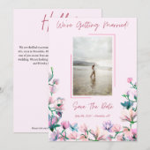 Invitation Sauver la date (Devant / Derrière)