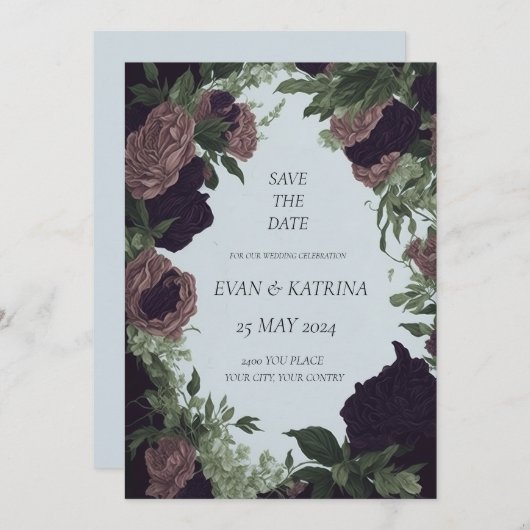 INVITATION SAUVER LA DATE (Devant / Derrière)