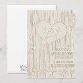 Invitation Sauver la date (Devant / Derrière)