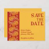 Invitation Sauver la date Annonce indienne (Devant / Derrière)