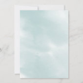 Invitation SAUVER LA DATE | Aquarelle vert sarcelle (Dos)