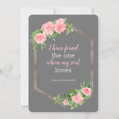 Invitation Sauver la date bible florale photo (Devant)