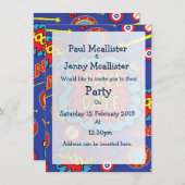 Invitation Sauver la Date Comic Heroes (Devant / Derrière)