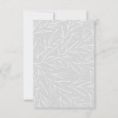 Invitation Sauver la date Couronne moderne de feuilles botani (Dos)