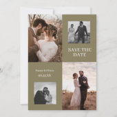 Invitation Sauver la date de mariage Collage de photos modern (Devant)