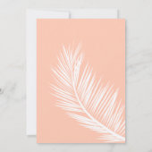 Invitation Sauver la date du pêcher saumon moderne du palmier (Dos)