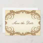 Invitation Sauver la date Élégant (Devant / Derrière)