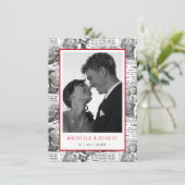 Invitation Sauver la date Élégant Cupidons Antique Photo (Debout devant)