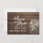 Invitation Sauver la Date - Élégantes lumières de jarres de m (Devant)