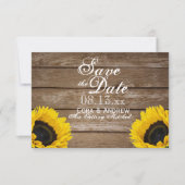 Invitation Sauver la date - Élégantes lumières de tournesol r (Devant)