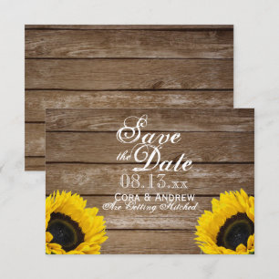 Invitation Sauver la Date - Élégantes Lumières de Tournesol R