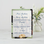 Invitation Sauver la date Hangar d'avion vintage (Debout devant)