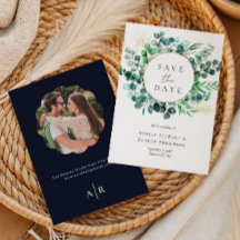 Sauver la Date Mariage Aquarelle Eucalyptus