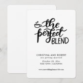 Invitation Sauver la date | Parfait mélange écriture manuscri (Devant / Derrière)