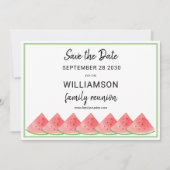 Invitation Sauver la date Pastèque Réunion de famille d'été (Devant)