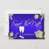 Invitation Sauver la date Royal Blue Anniversaire de mariage (Devant)