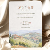Sauver la date Tuscany Aquarelle Italie Destinatio