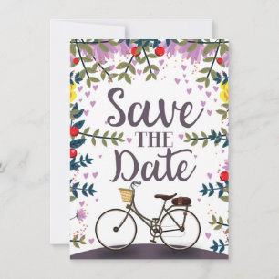 Invitation Sauver la date vélo vintage
