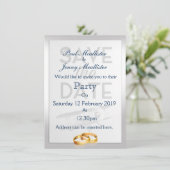 Invitation Sauver la date Vintage Avion (Debout devant)