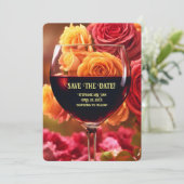 Invitation Sauver la date Wine and Roses  (Debout devant)