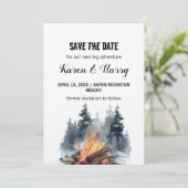 Invitation Sauvez la date (Debout devant)