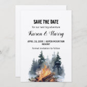 Invitation Sauvez la date (Devant / Derrière)