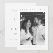 Invitation Sauvez la date (Devant / Derrière)