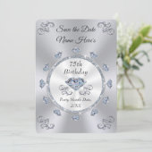 Invitation Sauvez la date 75e anniversaire fête, Jubilé de di (Debout devant)