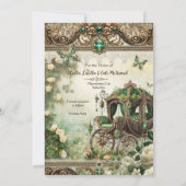 Invitation Sauvez la date magique – Carrosse de la Forêt Ench (Dos)