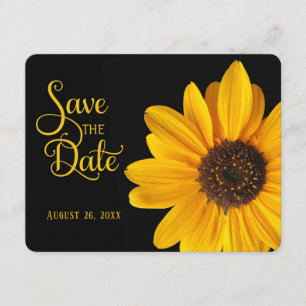 Invitation Sauvez la Date, Tournesol personnalisé