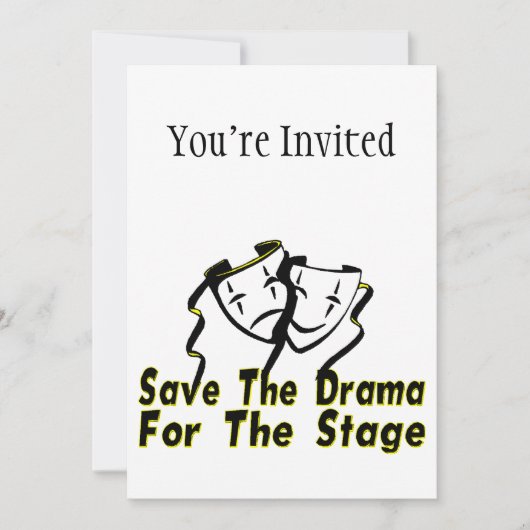 Invitation Sauvez le drame pour l'étape (Devant)