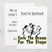 Invitation Sauvez le drame pour l'étape (Devant / Derrière)