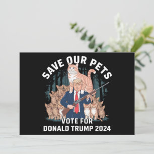 Invitation Sauvez nos animaux 2024 Président Trump Politique